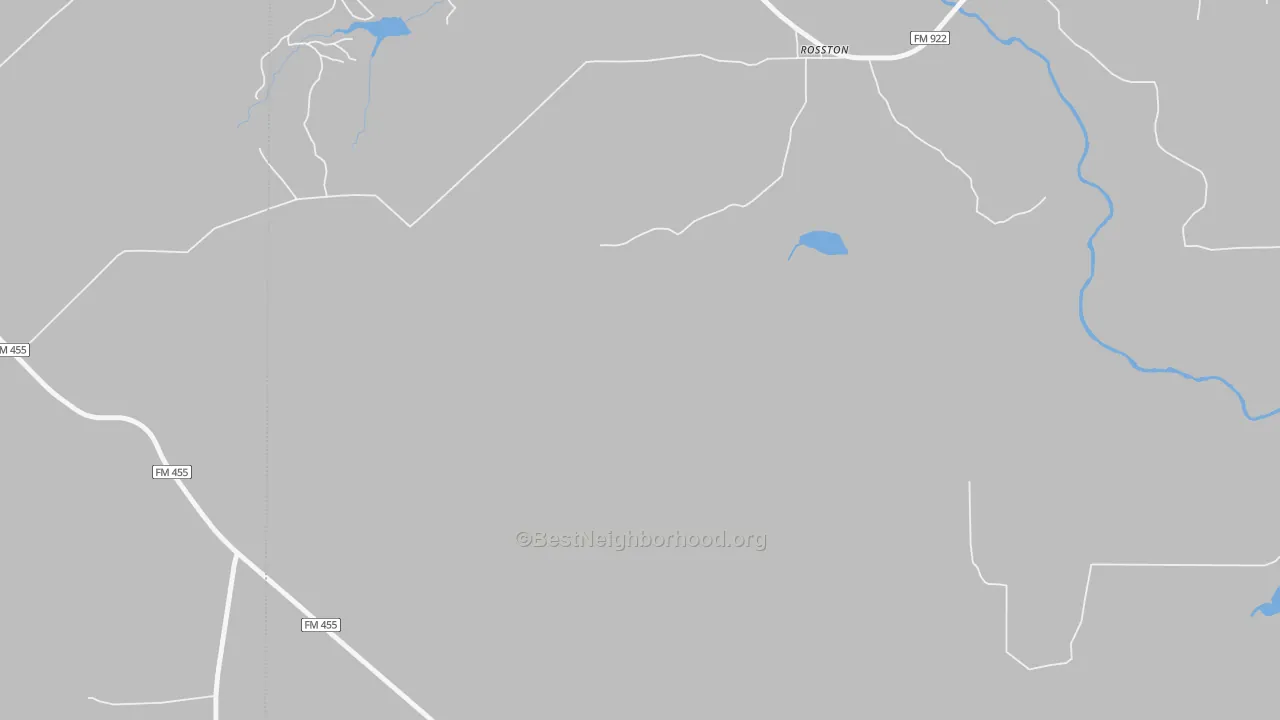 Walk Grade map of 76263, TX, walkable areas in green and car-dependent areas in red