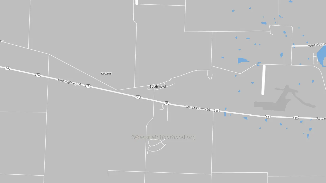 Walk Grade map of 76268, TX, walkable areas in green and car-dependent areas in red