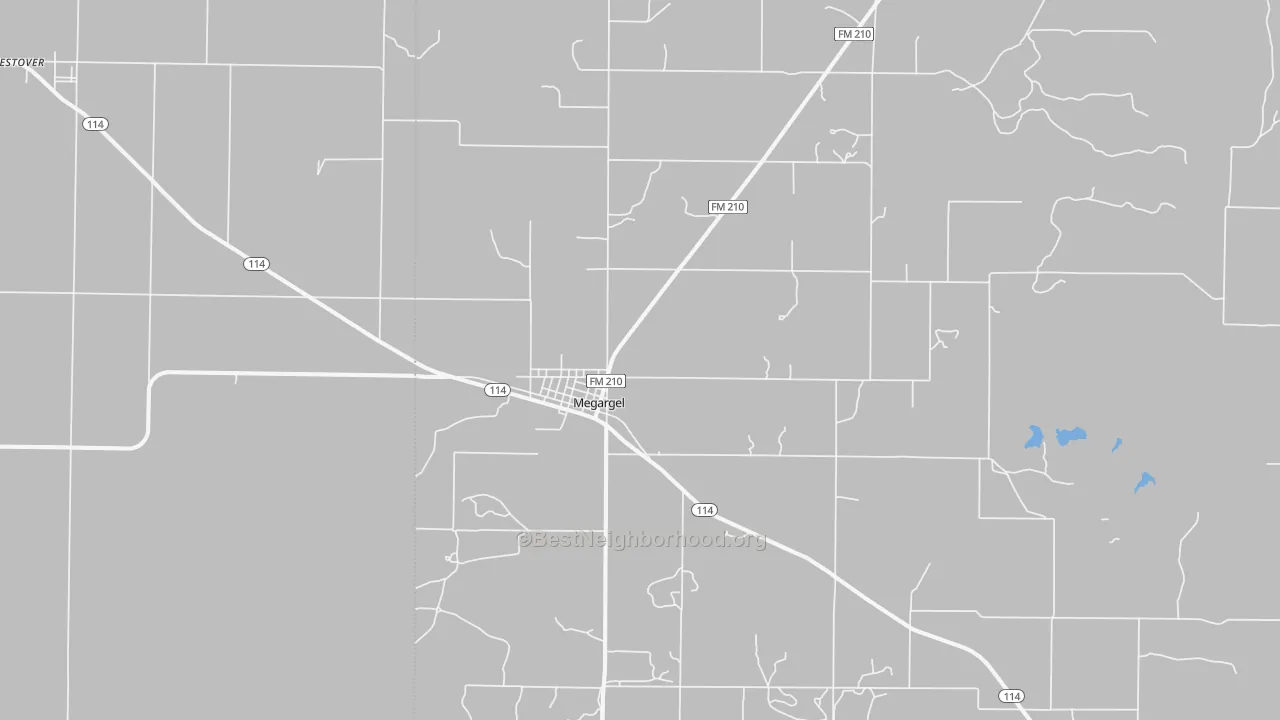 Walk Grade map of 76370, TX, walkable areas in green and car-dependent areas in red