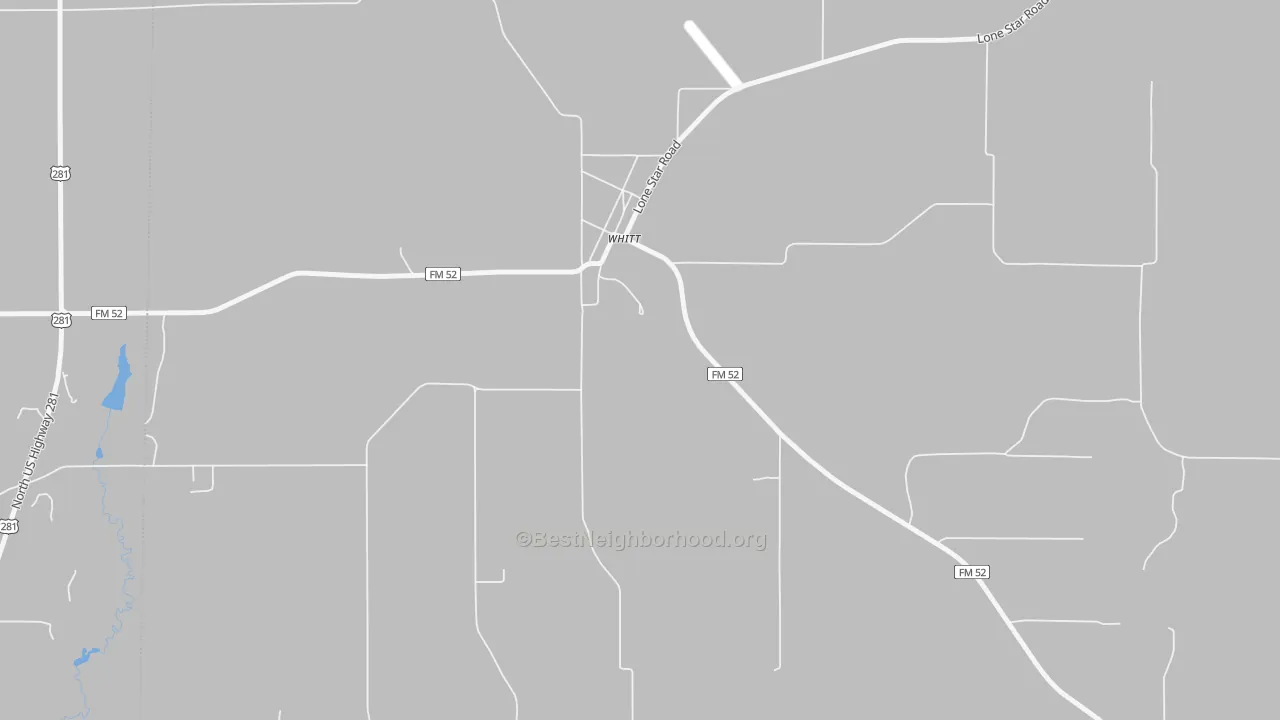 Walk Grade map of 76490, TX, walkable areas in green and car-dependent areas in red