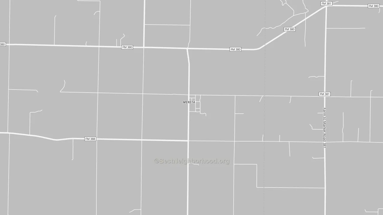 Walk Grade map of 76940, TX, walkable areas in green and car-dependent areas in red