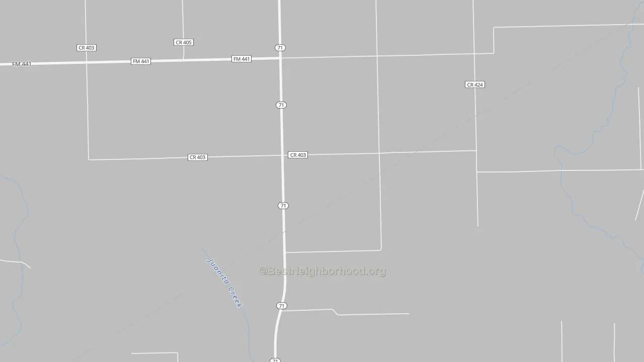 Walk Grade map of 77432, TX, walkable areas in green and car-dependent areas in red