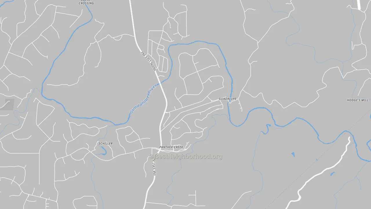 Walk Grade map of 78004, TX, walkable areas in green and car-dependent areas in red