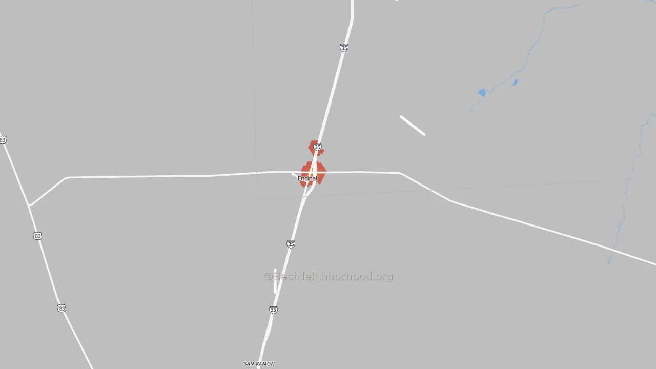 Walk Grade map of 78019, TX, walkable areas in green and car-dependent areas in red