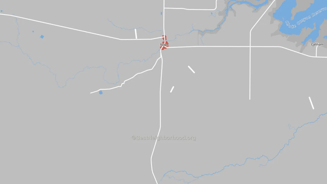 Walk Grade map of 78072, TX, walkable areas in green and car-dependent areas in red