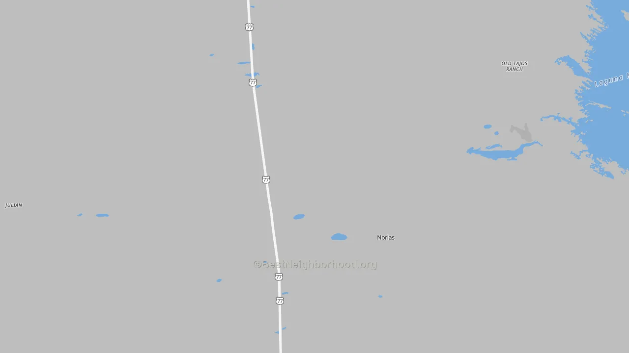 Walk Grade map of 78338, TX, walkable areas in green and car-dependent areas in red