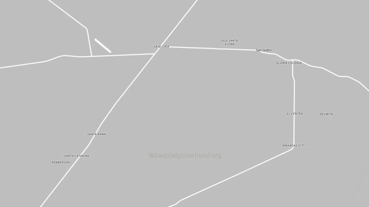 Walk Grade map of 78591, TX, walkable areas in green and car-dependent areas in red