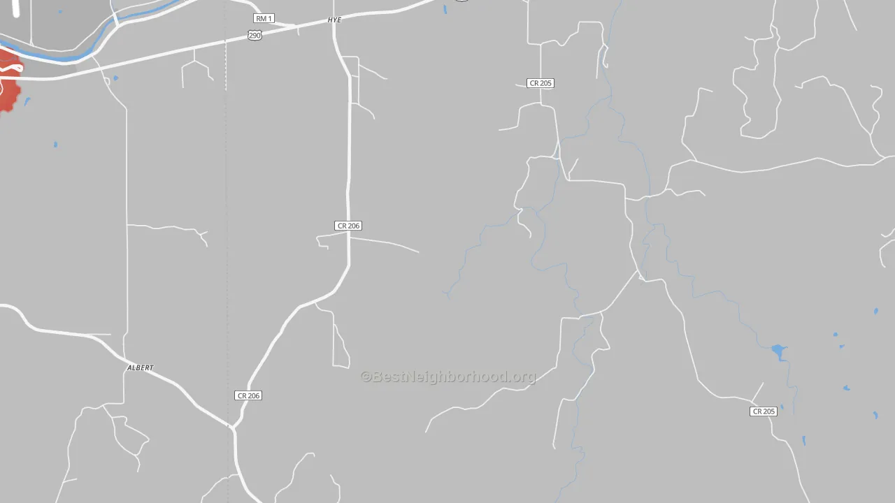 Walk Grade map of 78635, TX, walkable areas in green and car-dependent areas in red