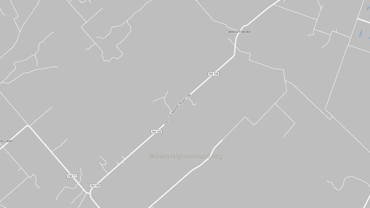 Walk Grade map of 78677, TX, walkable areas in green and car-dependent areas in red