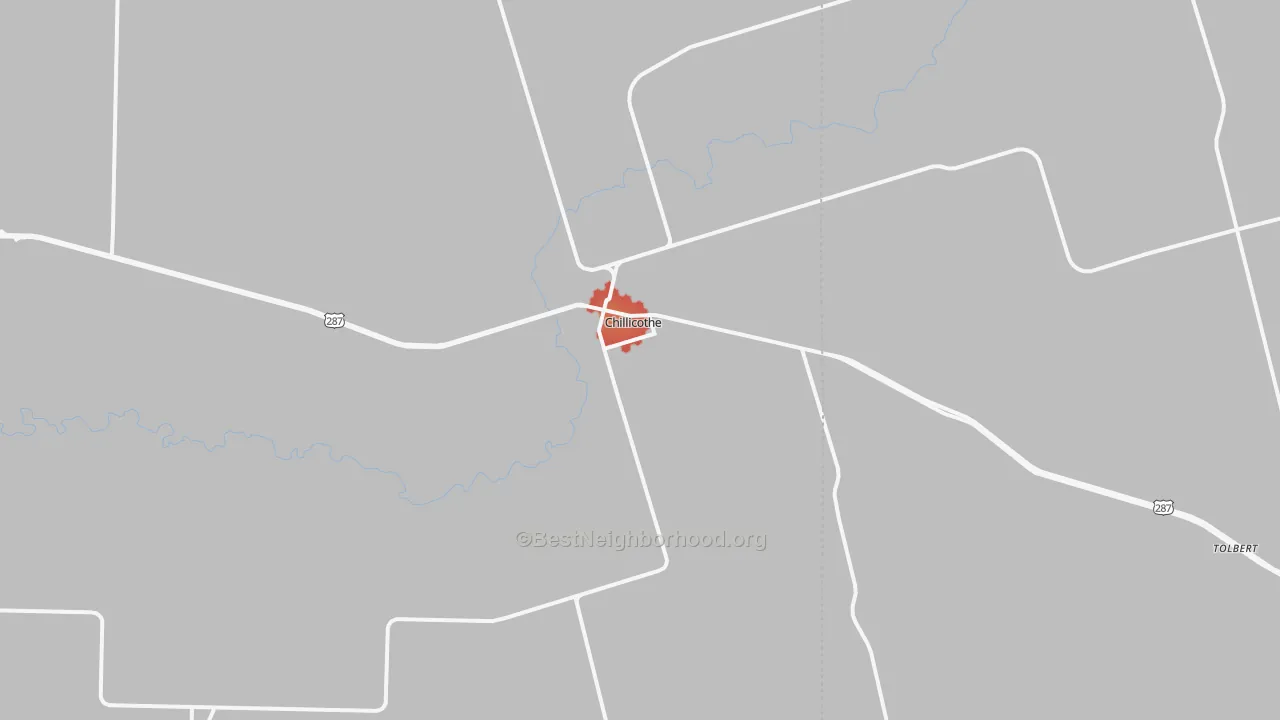 Walk Grade map of 79225, TX, walkable areas in green and car-dependent areas in red