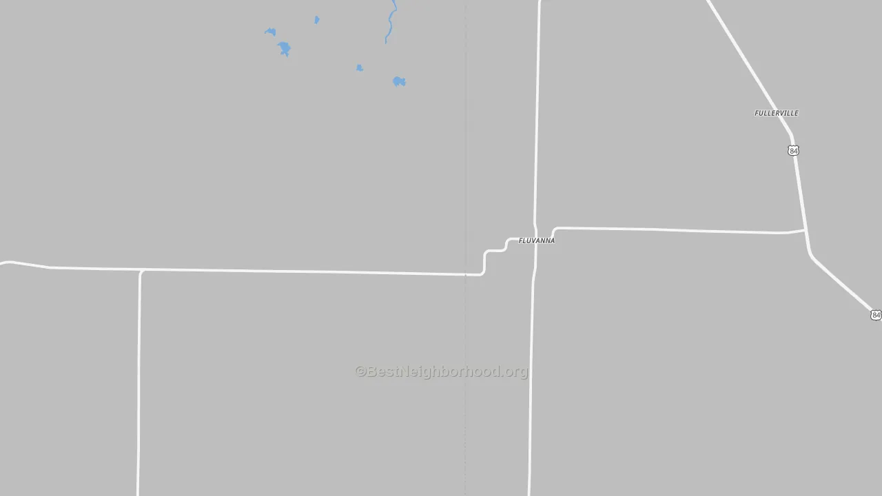 Walk Grade map of 79517, TX, walkable areas in green and car-dependent areas in red