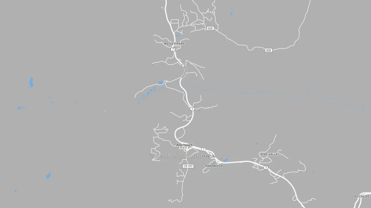 Walk Grade map of 80510, CO, walkable areas in green and car-dependent areas in red