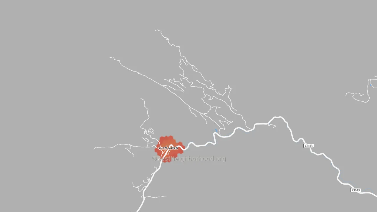 Walk Grade map of 80532, CO, walkable areas in green and car-dependent areas in red