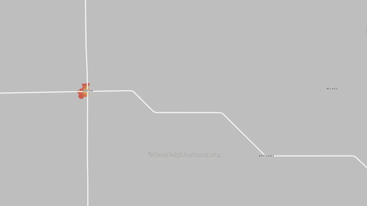 Walk Grade map of 80801, CO, walkable areas in green and car-dependent areas in red