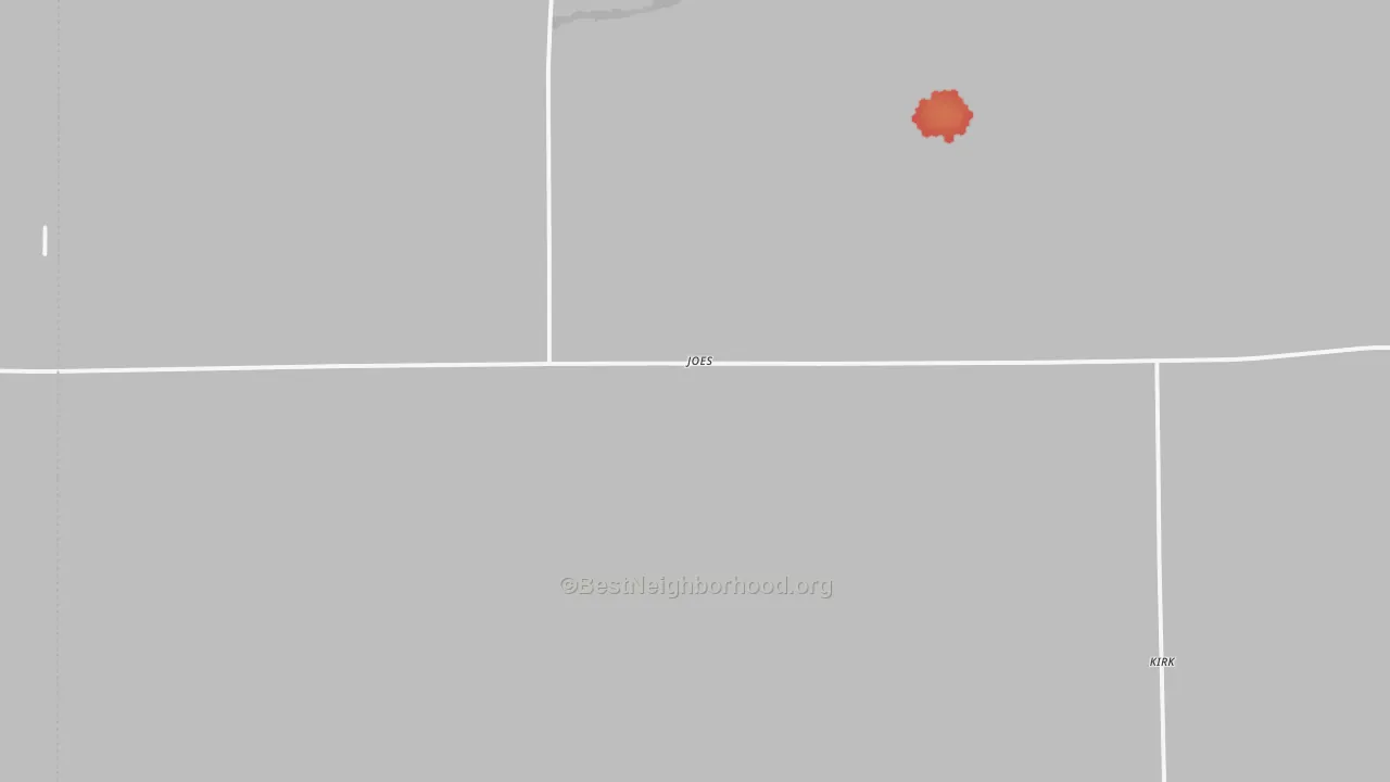 Walk Grade map of 80822, CO, walkable areas in green and car-dependent areas in red