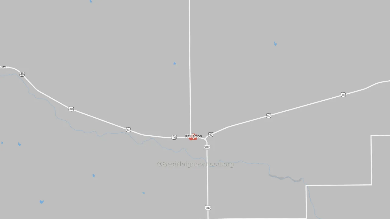 Walk Grade map of 80825, CO, walkable areas in green and car-dependent areas in red