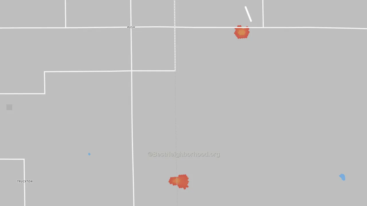 Walk Grade map of 80833, CO, walkable areas in green and car-dependent areas in red