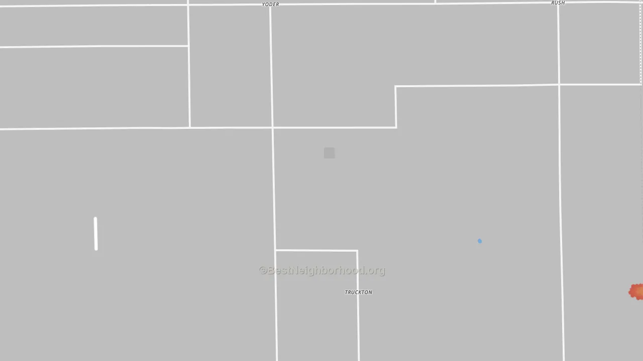 Walk Grade map of 80864, CO, walkable areas in green and car-dependent areas in red