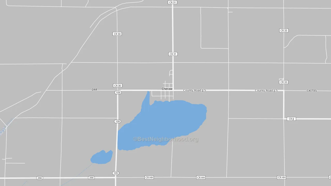 Walk Grade map of 81030, CO, walkable areas in green and car-dependent areas in red