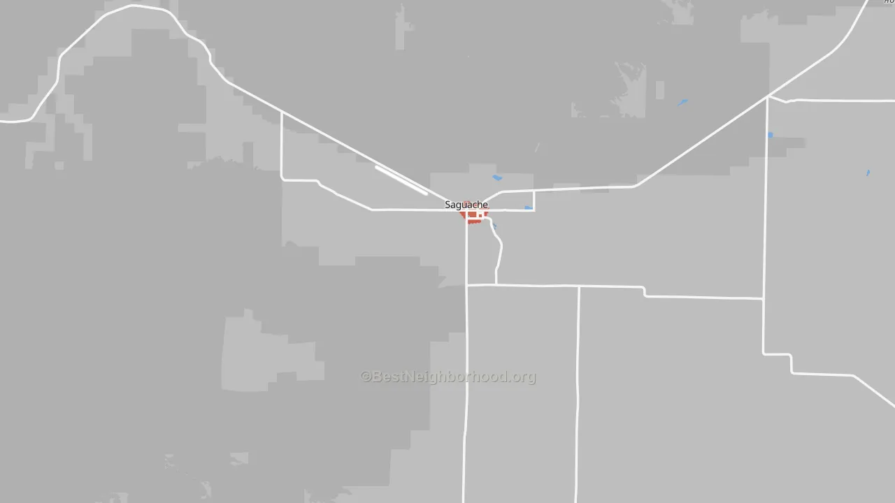 Walk Grade map of 81149, CO, walkable areas in green and car-dependent areas in red