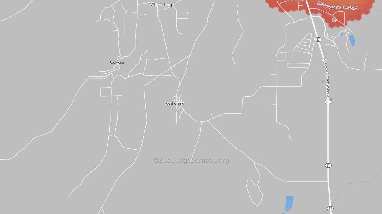 Walk Grade map of 81221, CO, walkable areas in green and car-dependent areas in red