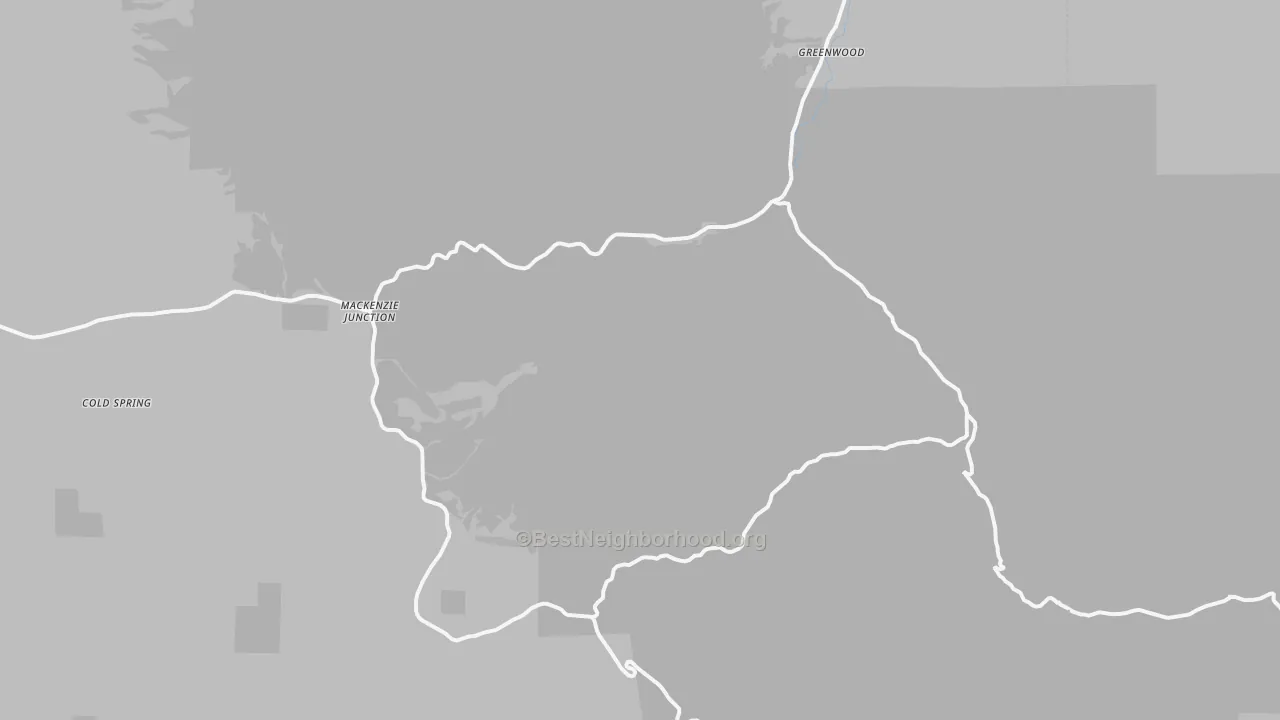 Walk Grade map of 81253, CO, walkable areas in green and car-dependent areas in red
