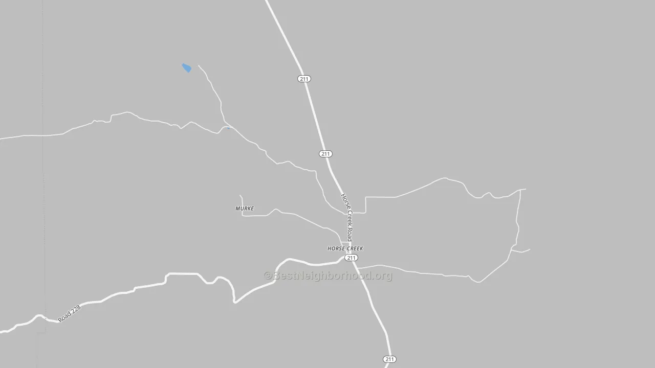Walk Grade map of 82061, WY, walkable areas in green and car-dependent areas in red