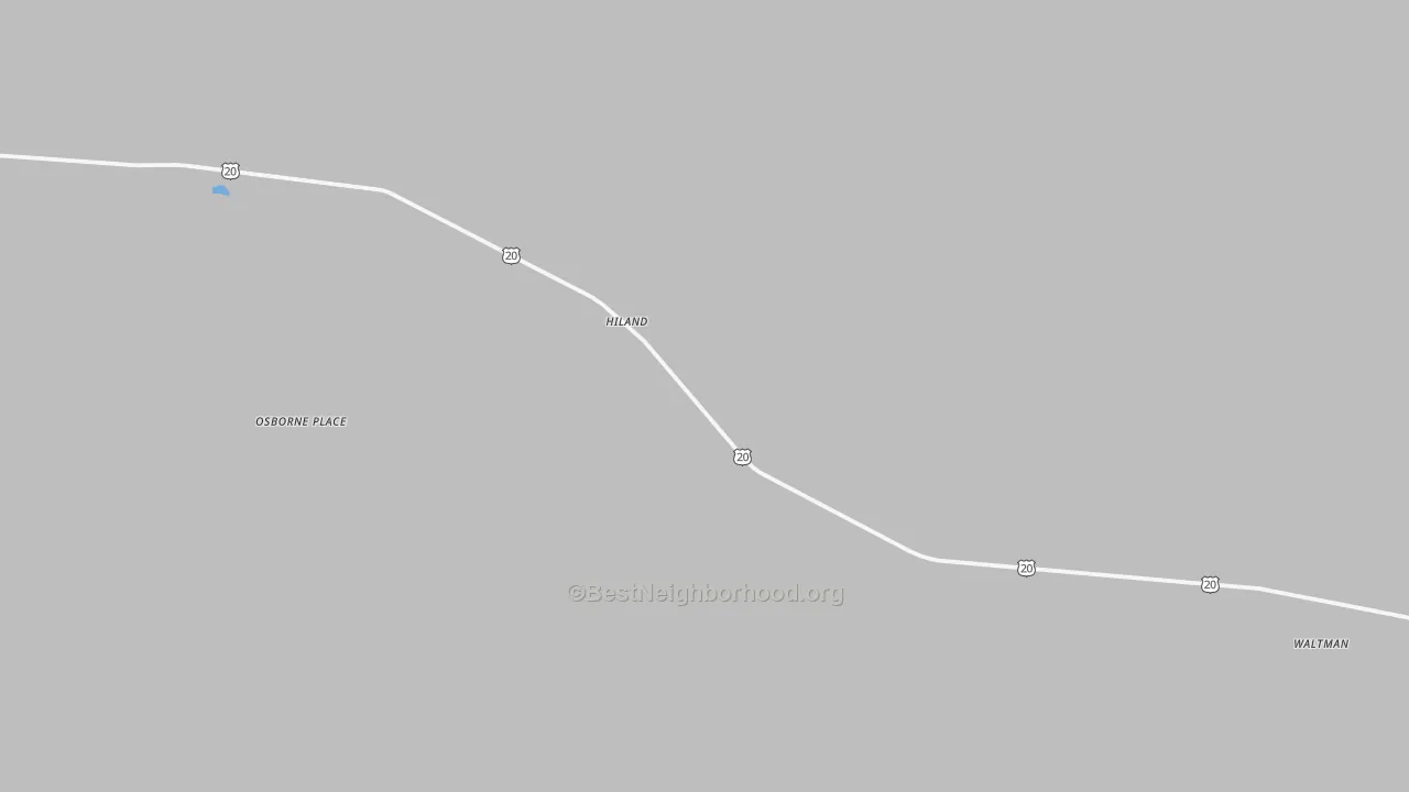 Walk Grade map of 82638, WY, walkable areas in green and car-dependent areas in red