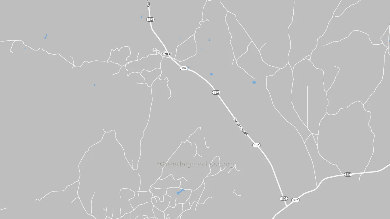 Walk Grade map of 82640, WY, walkable areas in green and car-dependent areas in red