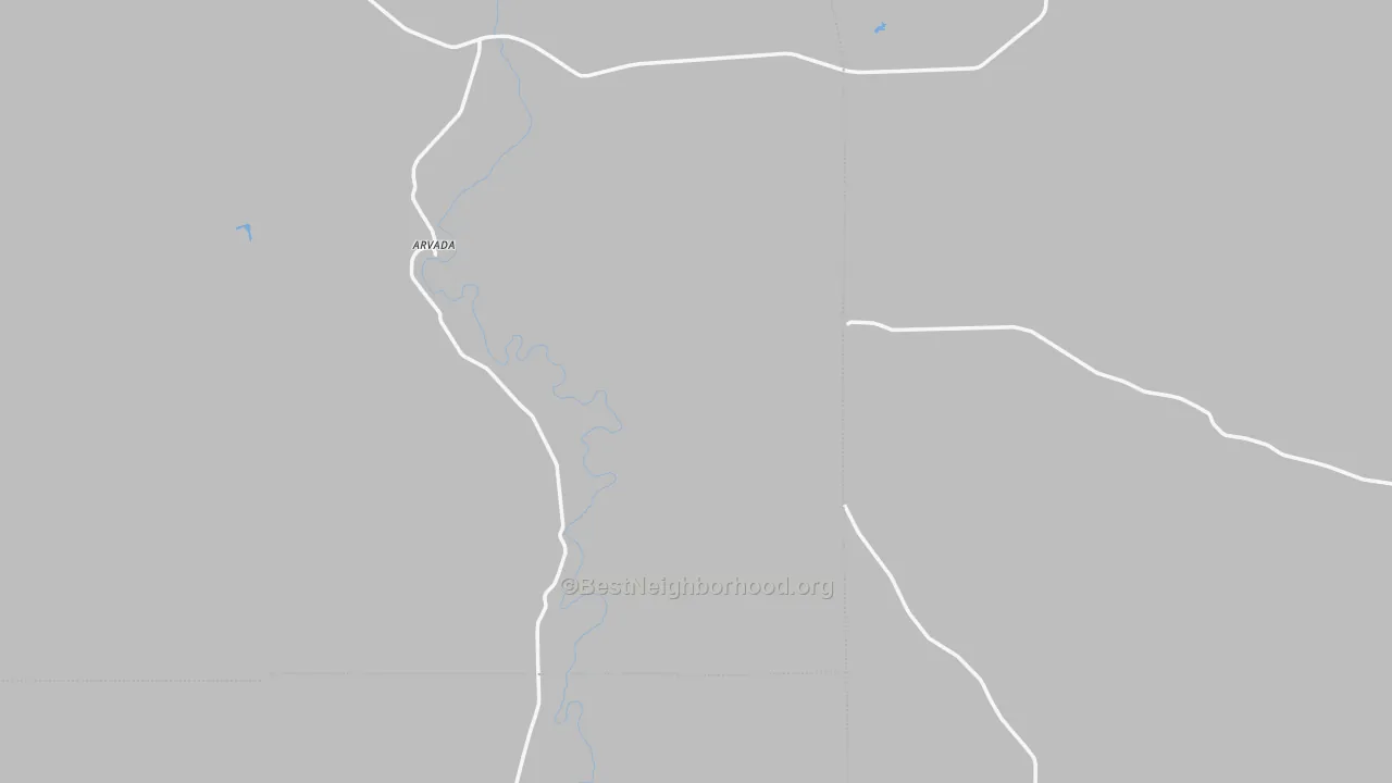 Walk Grade map of 82831, WY, walkable areas in green and car-dependent areas in red