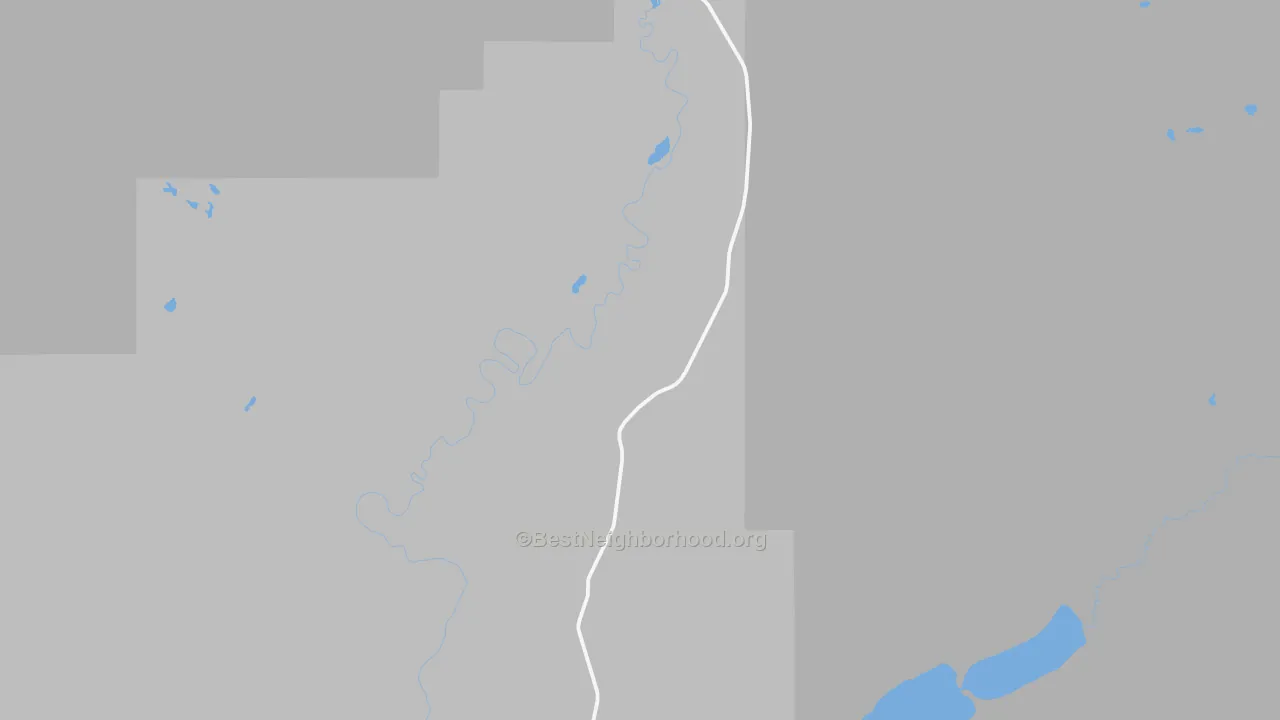 Walk Grade map of 82925, WY, walkable areas in green and car-dependent areas in red