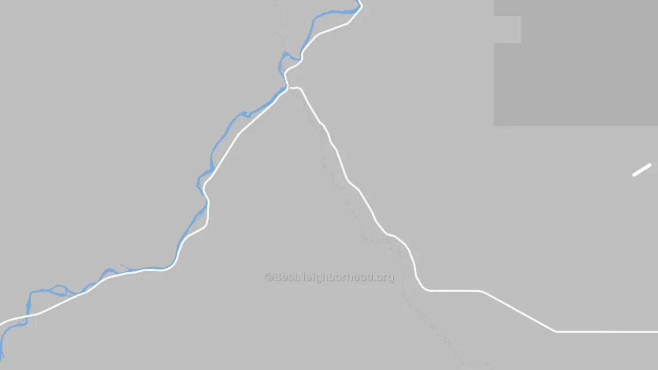 Walk Grade map of 83235, ID, walkable areas in green and car-dependent areas in red