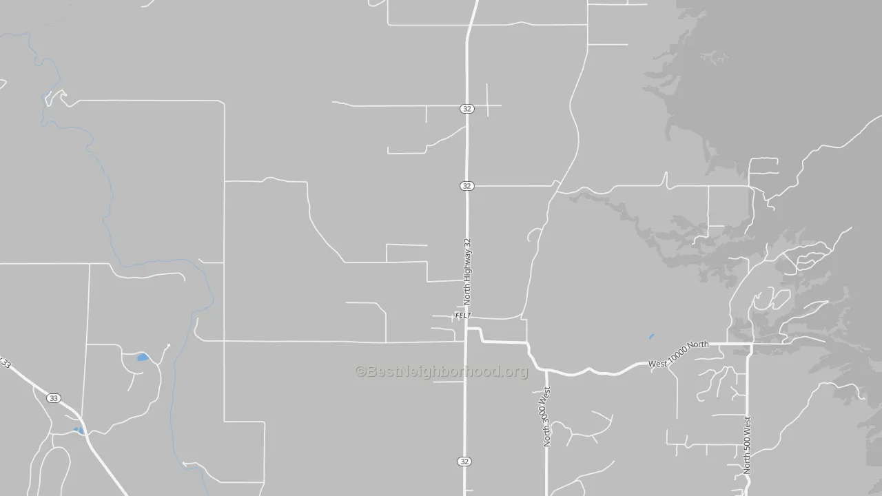 Walk Grade map of 83424, ID, walkable areas in green and car-dependent areas in red