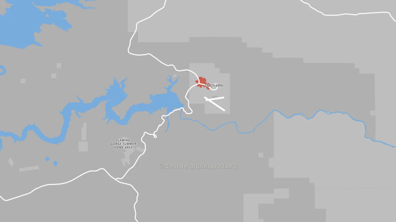 Walk Grade map of 84023, UT, walkable areas in green and car-dependent areas in red