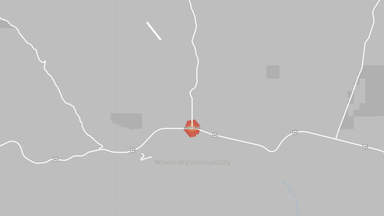 Walk Grade map of 84027, UT, walkable areas in green and car-dependent areas in red