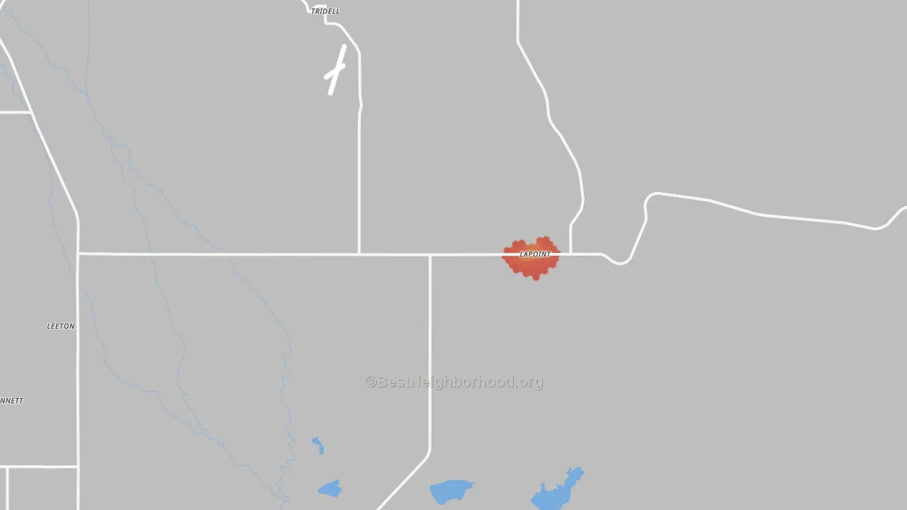 Walk Grade map of 84039, UT, walkable areas in green and car-dependent areas in red