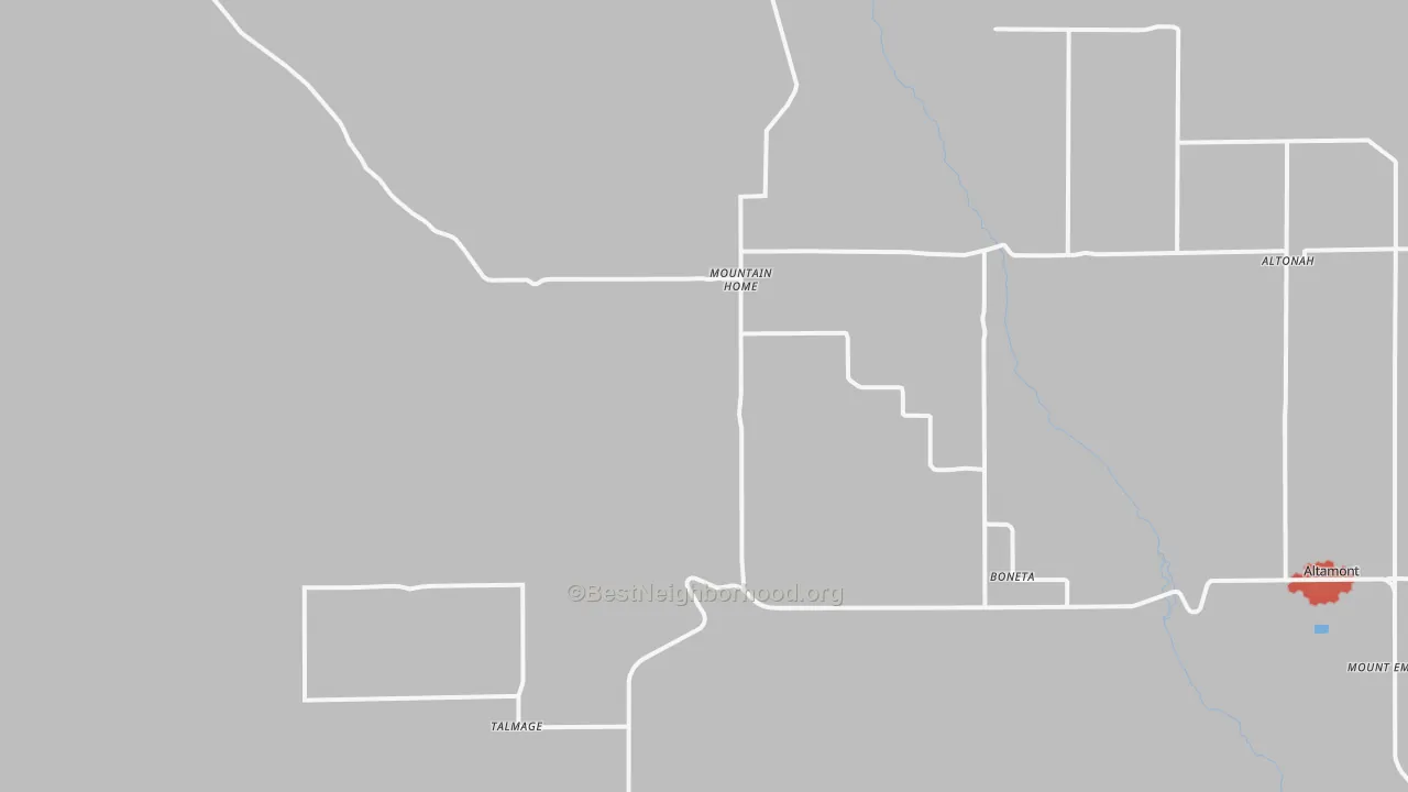 Walk Grade map of 84051, UT, walkable areas in green and car-dependent areas in red
