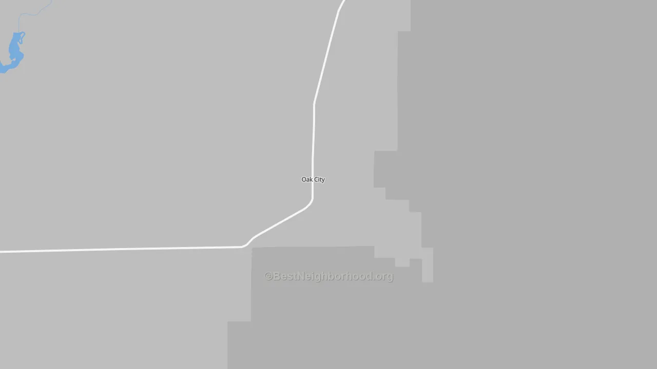 Walk Grade map of 84649, UT, walkable areas in green and car-dependent areas in red