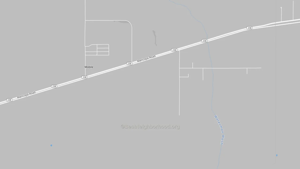 Walk Grade map of 85329, AZ, walkable areas in green and car-dependent areas in red