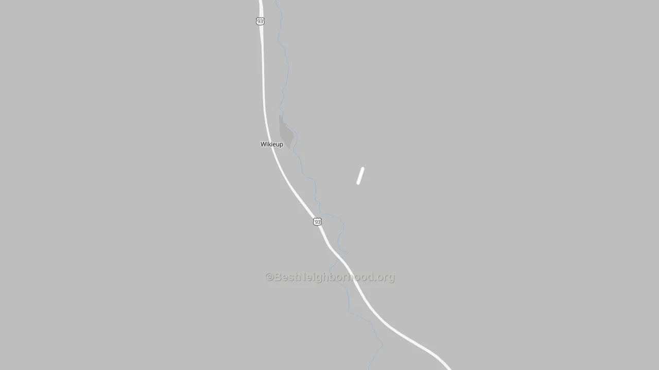 Walk Grade map of 85360, AZ, walkable areas in green and car-dependent areas in red