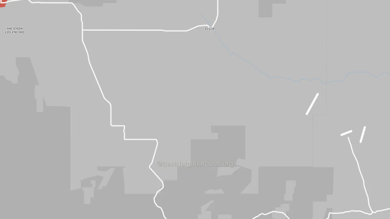 Walk Grade map of 85611, AZ, walkable areas in green and car-dependent areas in red