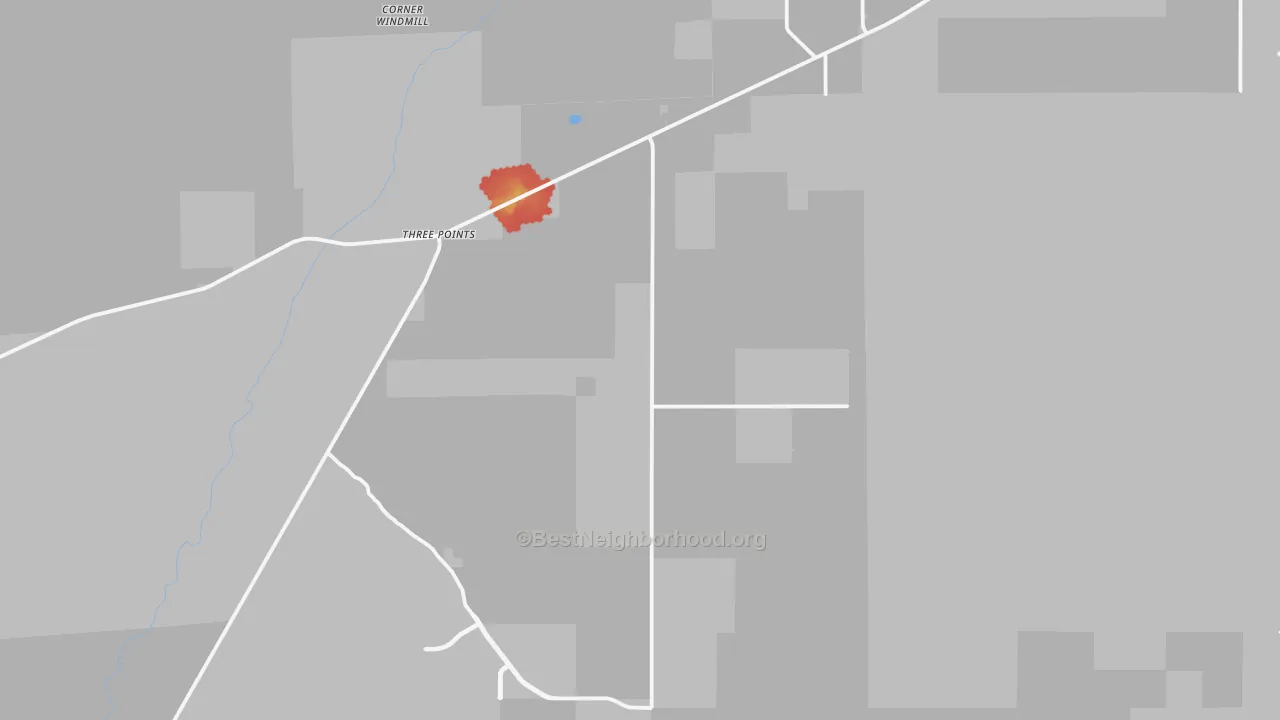 Walk Grade map of 85736, AZ, walkable areas in green and car-dependent areas in red