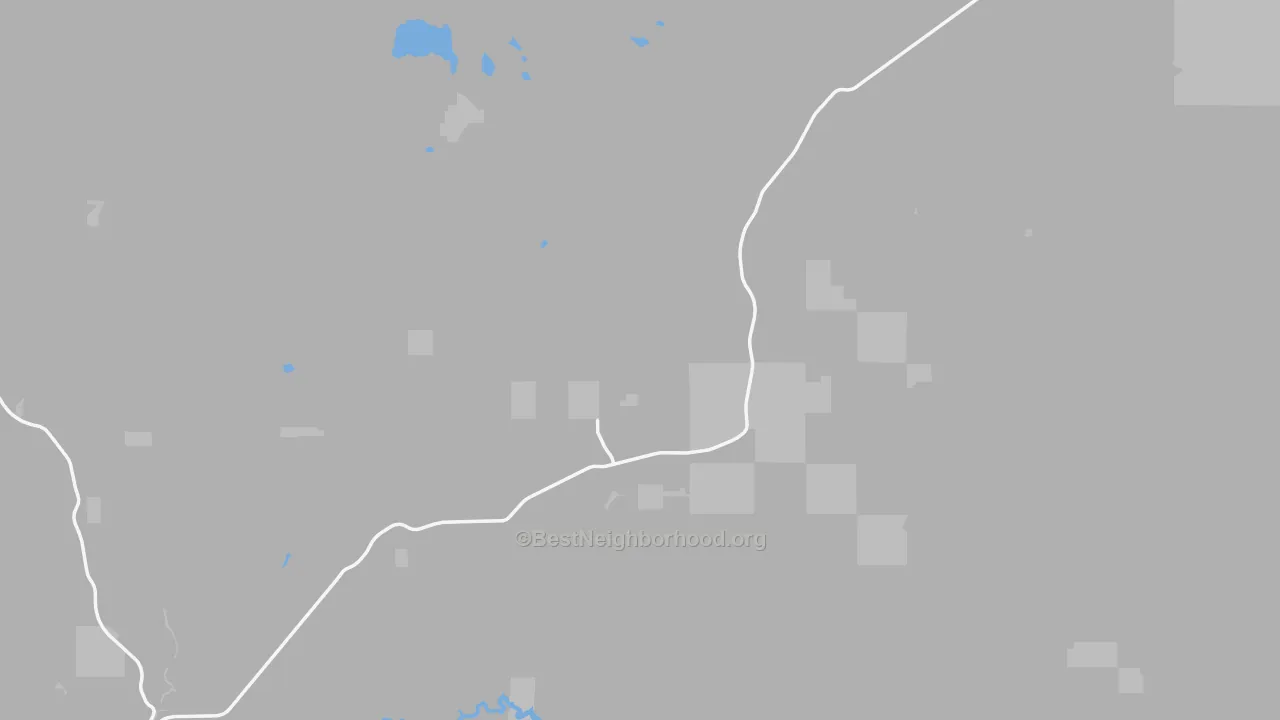 Walk Grade map of 86024, AZ, walkable areas in green and car-dependent areas in red