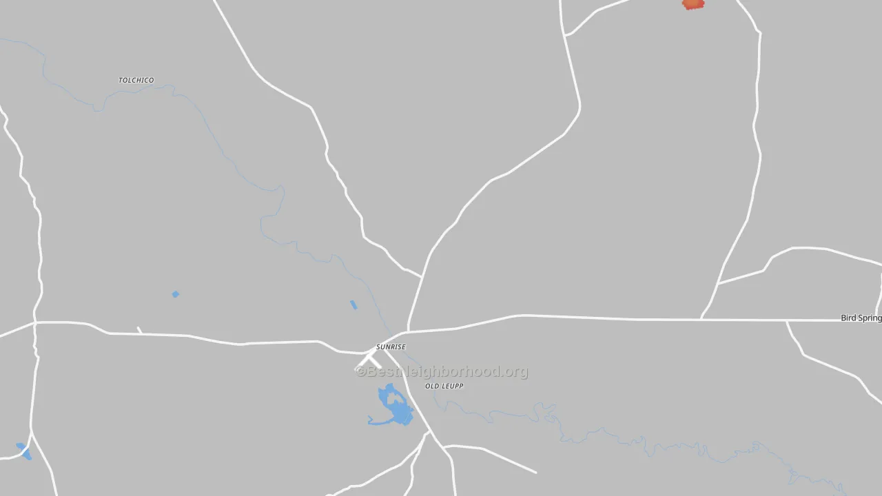 Walk Grade map of 86035, AZ, walkable areas in green and car-dependent areas in red