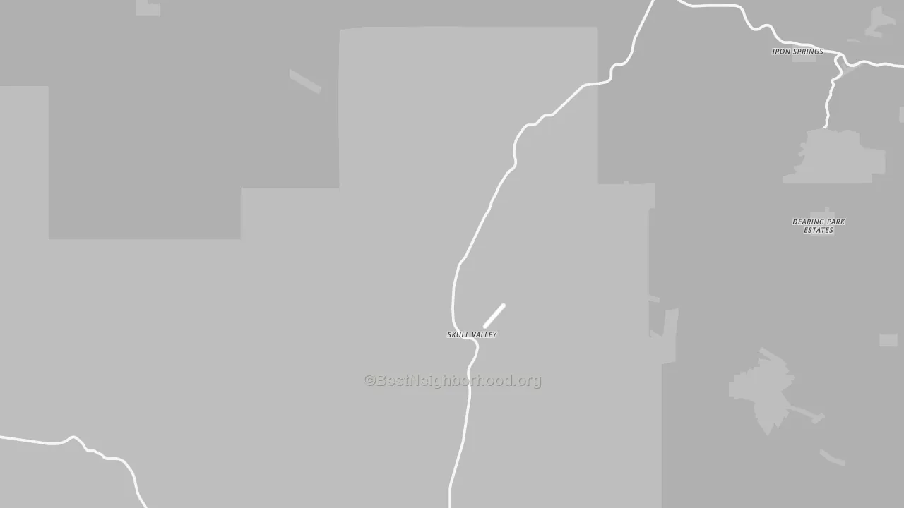 Walk Grade map of 86338, AZ, walkable areas in green and car-dependent areas in red