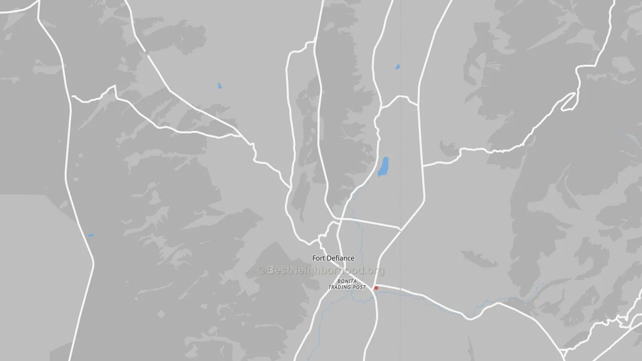 Walk Grade map of 86504, AZ, walkable areas in green and car-dependent areas in red