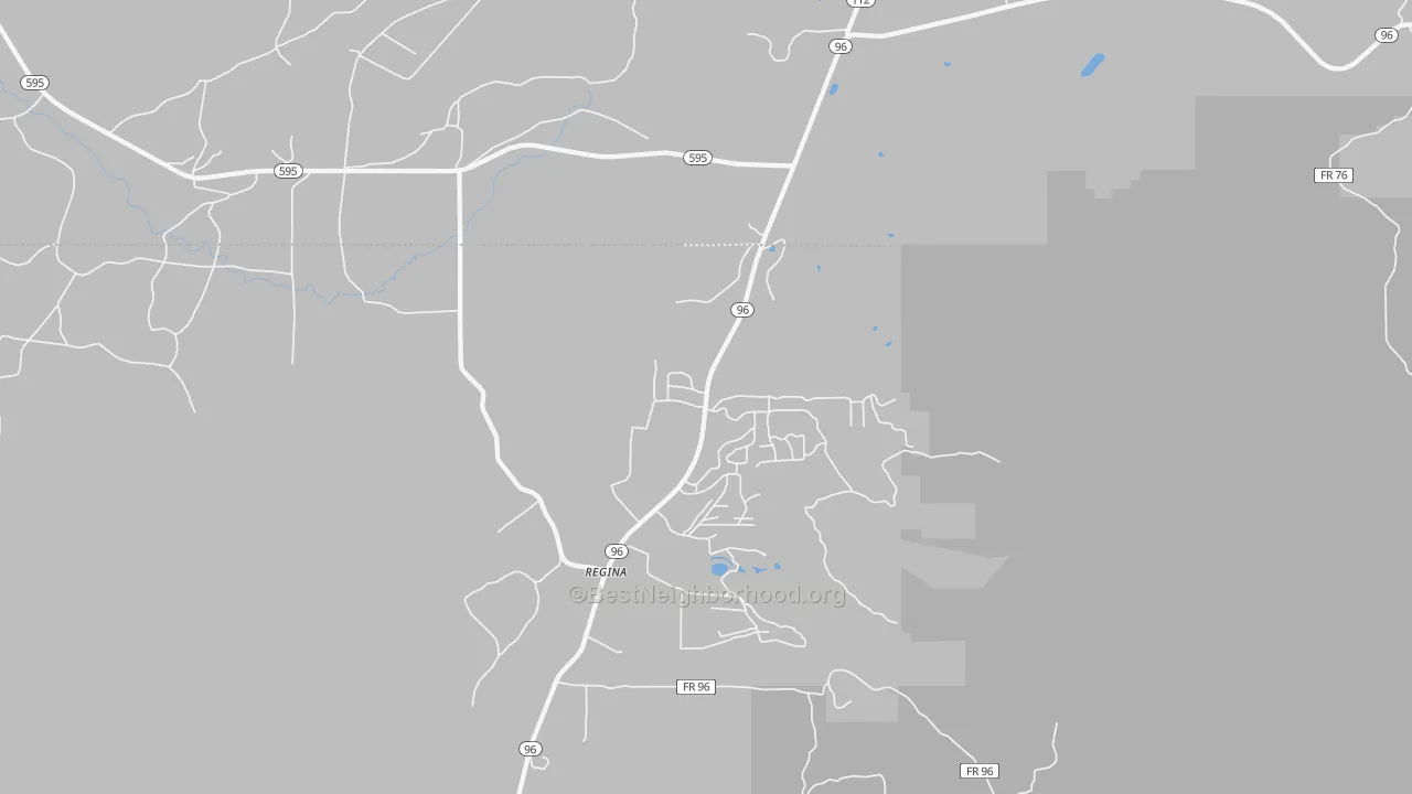 Walk Grade map of 87046, NM, walkable areas in green and car-dependent areas in red