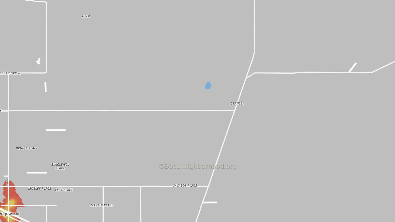 Walk Grade map of 87056, NM, walkable areas in green and car-dependent areas in red