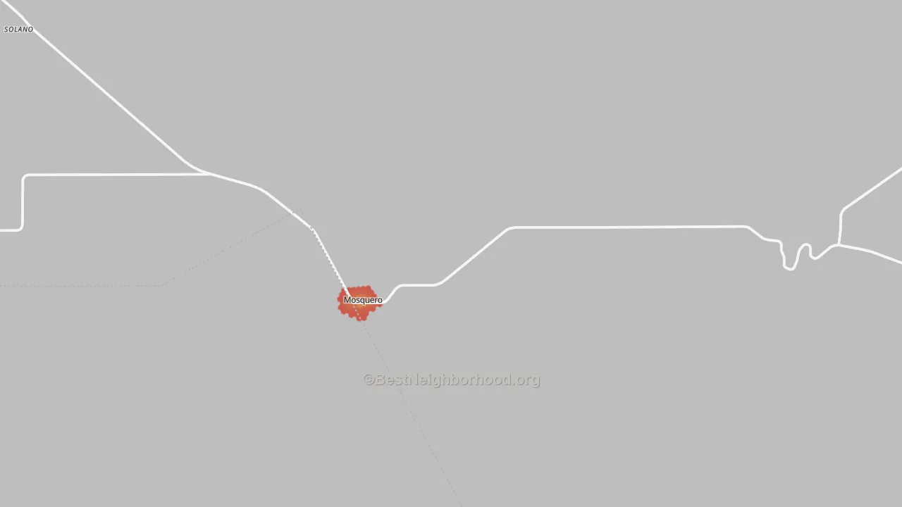 Walk Grade map of 87733, NM, walkable areas in green and car-dependent areas in red