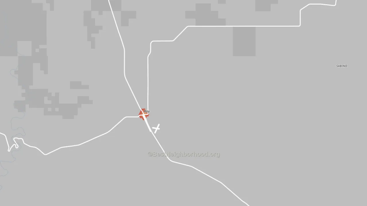 Walk Grade map of 87743, NM, walkable areas in green and car-dependent areas in red